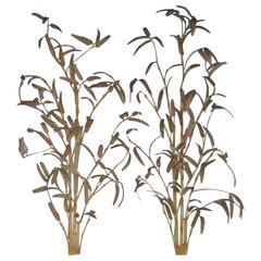 Pair of Vintage Bamboo Wall Sconces