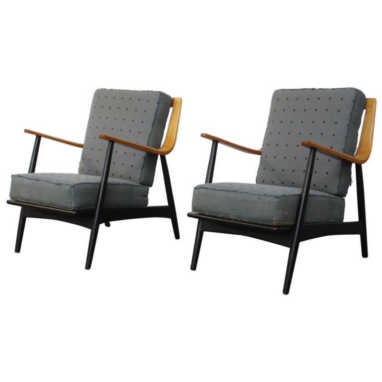 Pair of Easy Chairs, Peter Hvidt and Orla MølgaardNielsen For Sale at 1stDibs