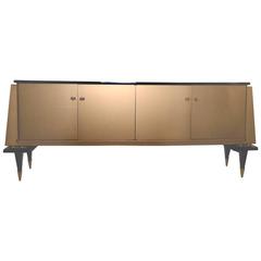 Sideboard with Lacquer, Powder Gold, 1960