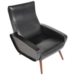 Italian Style Danish Modern Highback Lounge Chair 