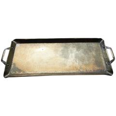 Midcentury Brass Tray with Handles, circa 1970