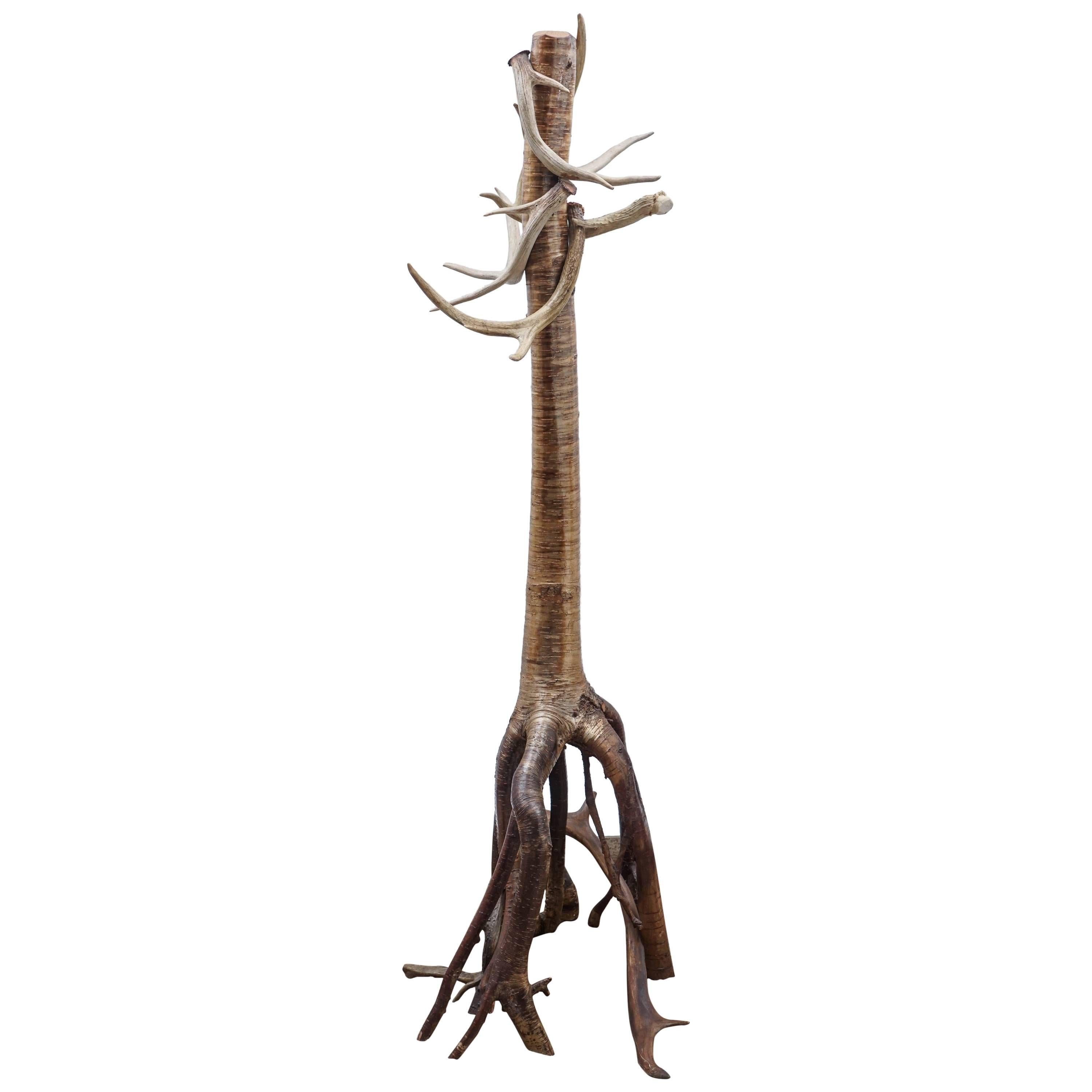 Barney Bellinger Sculpture for Sampson Bog Studio, Rustic Adirondack Folk Art For Sale