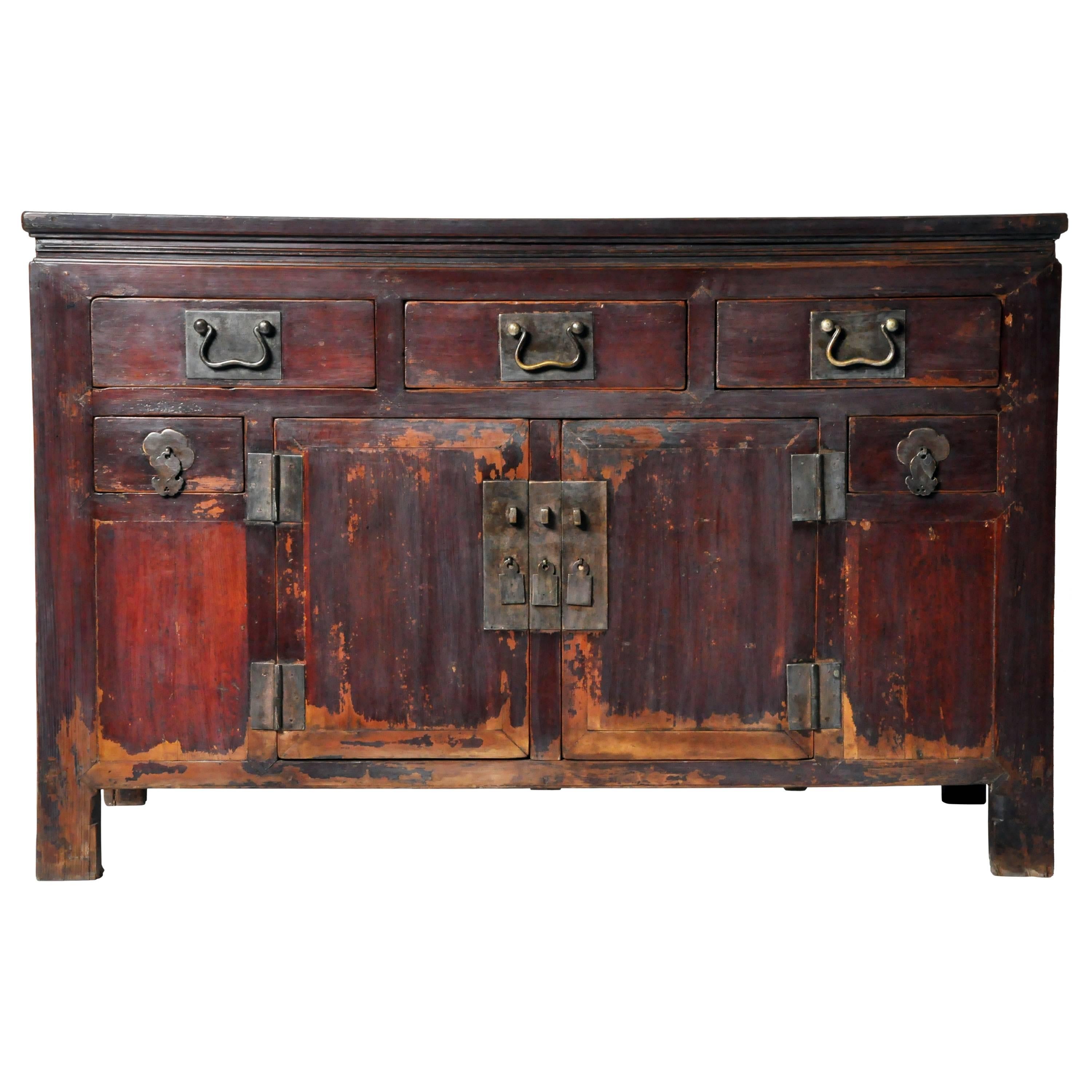 Chinese Oxblood Lacquer Coffer