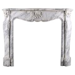 Antique Louis XV Rococo Arabescato Chimneypiece, circa 1870 9