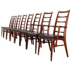 Set of Walnut Tall "Lis" Dining Chairs by Niels O. Moller for Koefoeds Hornslet