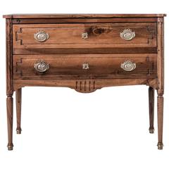 18th Century Louis XVI Period Walnut Sauteuse or Commode with Bronze Hardware