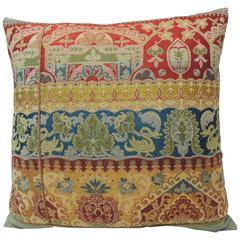 Antique Textile Persian Silk Pillow