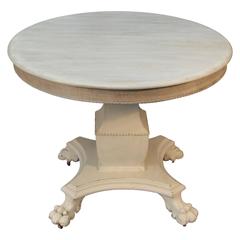 Antique Round French Empire Style Dining Table