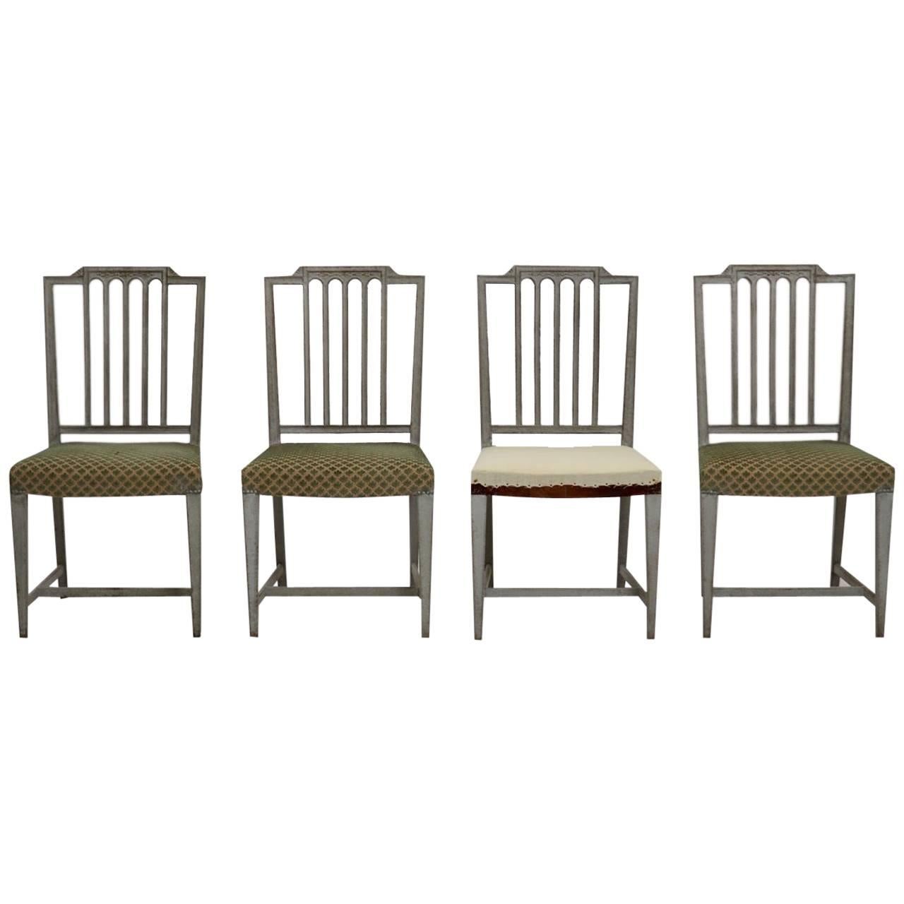 Set of Four Swedish Chairs in the Gustavian Style