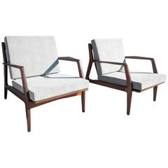 Danish Modern Ib Kofod Larsen Lounge Chairs