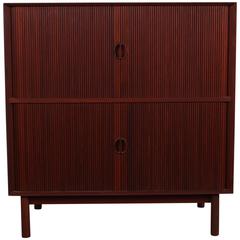 Vintage Tambour Cabinet by Peter Hvidt