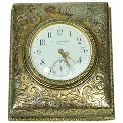 Fine Silver Desk Clock by Black Starr and Frost