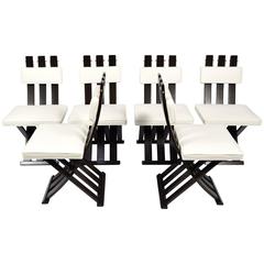 Set of Six Harvey Probber "Campaign" Chairs