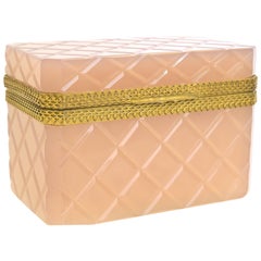 Retro Pink Murano Glass Box