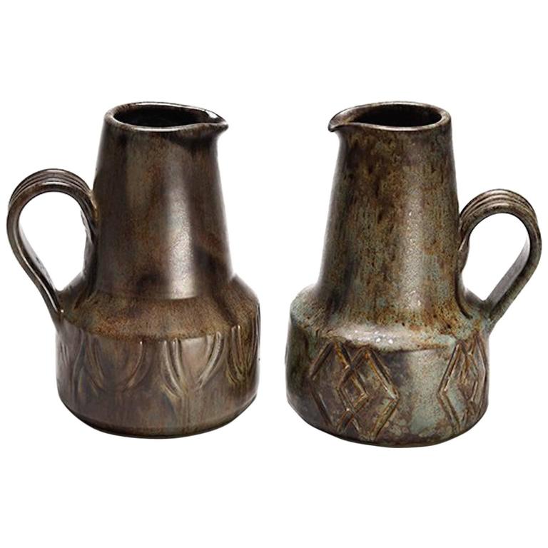 Set of Two Danish Modern Decorative Pitchers For Sale at 1stdibs