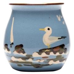 Modernist Vase with Seagull Motif