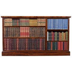 Victorian Figured Mahogany Dwarf Open Bookcase