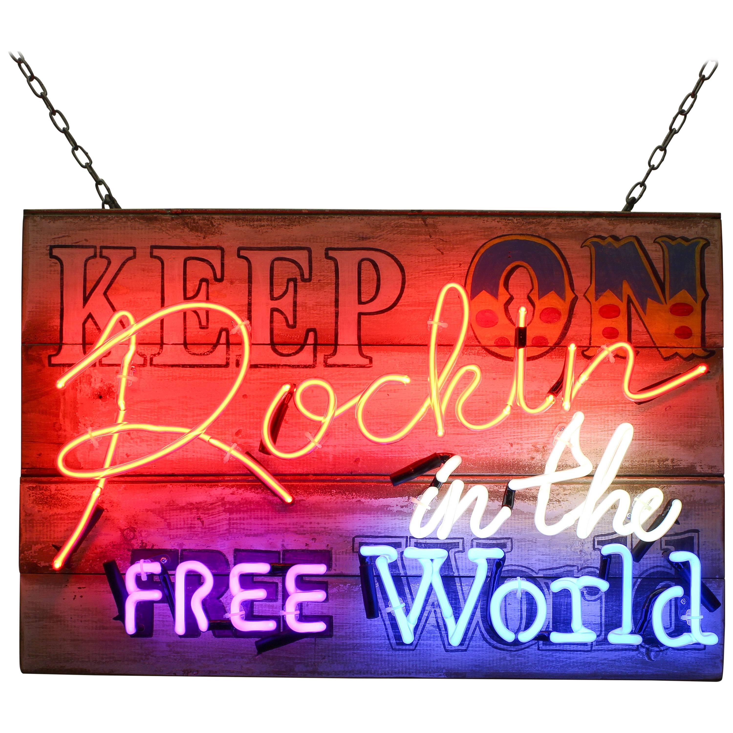 Linda Bracey, Keep On Rockin in the Free World, 2015 For Sale