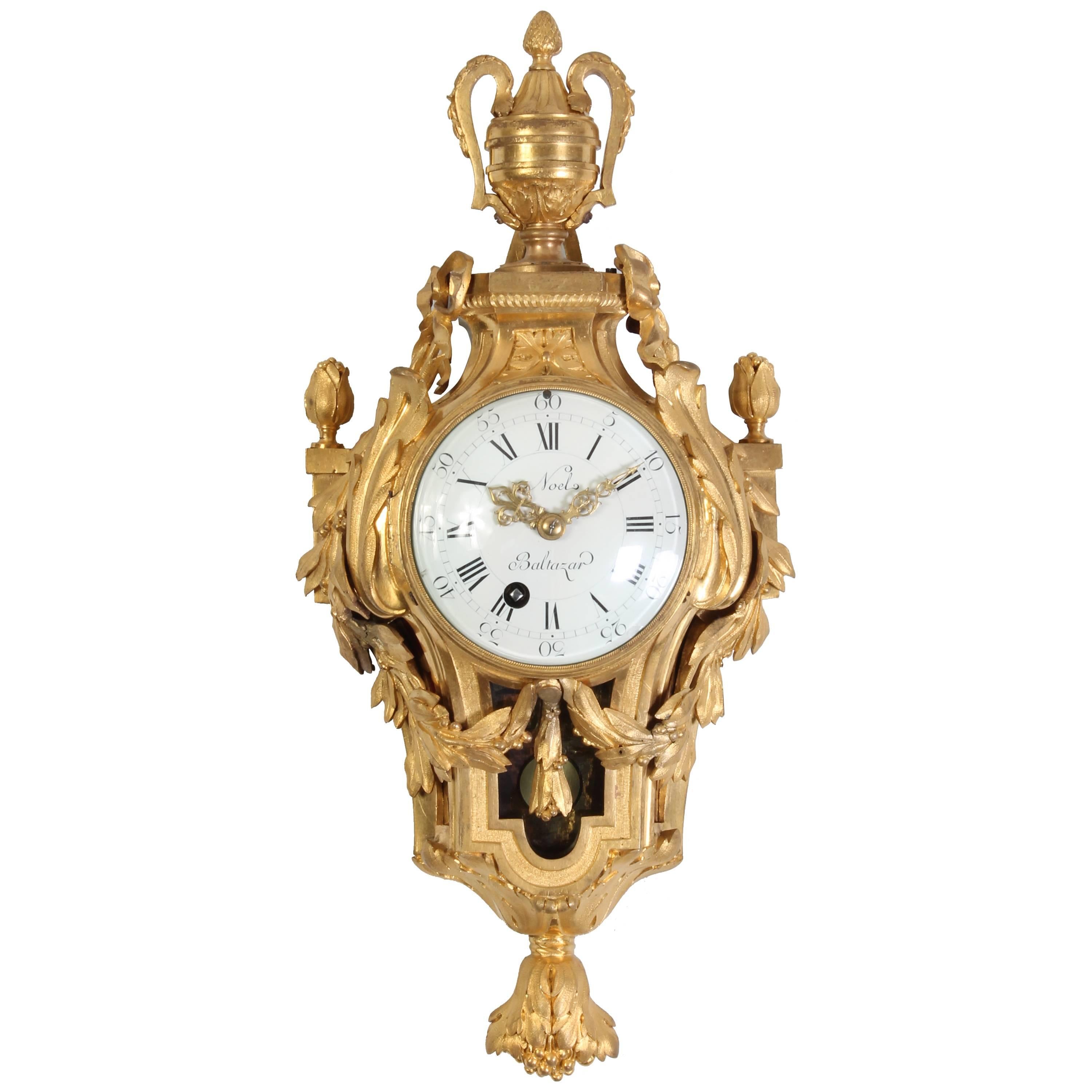 Small and Charming Louis XVI Clock Signed by Noel Balthasar For Sale