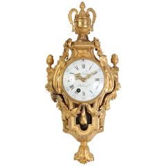 Antique Small and Charming Louis XVI Clock Signed by Noel Balthasar