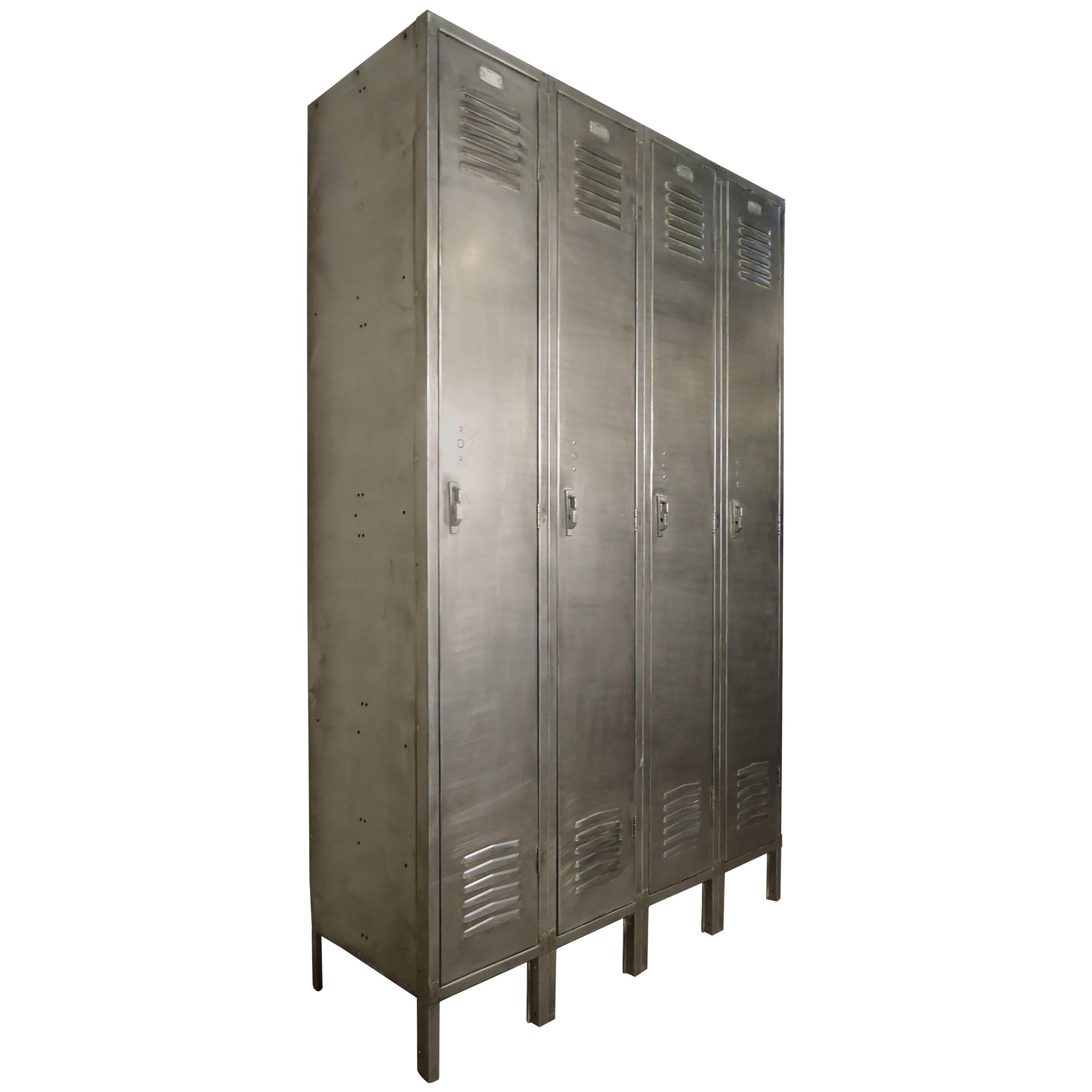 Industrial Factory Locker Unit Refinished