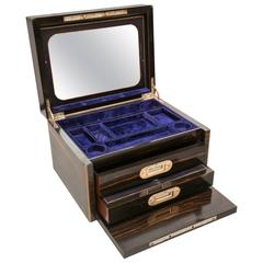 Victorian Coromandel Wood Ladies Necessaire, Dressing or Jewelry Box