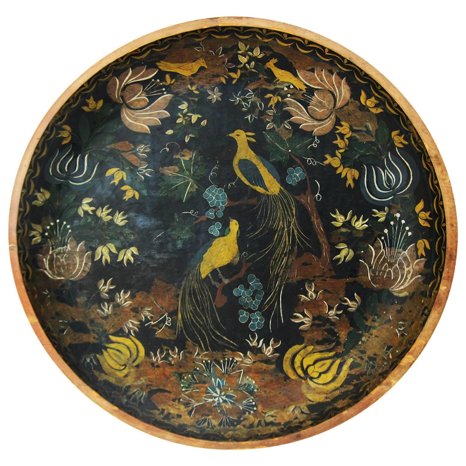 Lacquered Platter, Michoacán For Sale