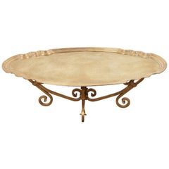 Hollywood Regency 1970s Brass Tray Table by Baker