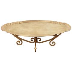 Hollywood Regency 1970s Brass Tray Table by Baker 3