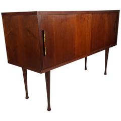Modernist Walnut Two-Door Cabinet or Console, Harris Strong Estate