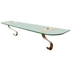 Glass and Brass Console Table 10