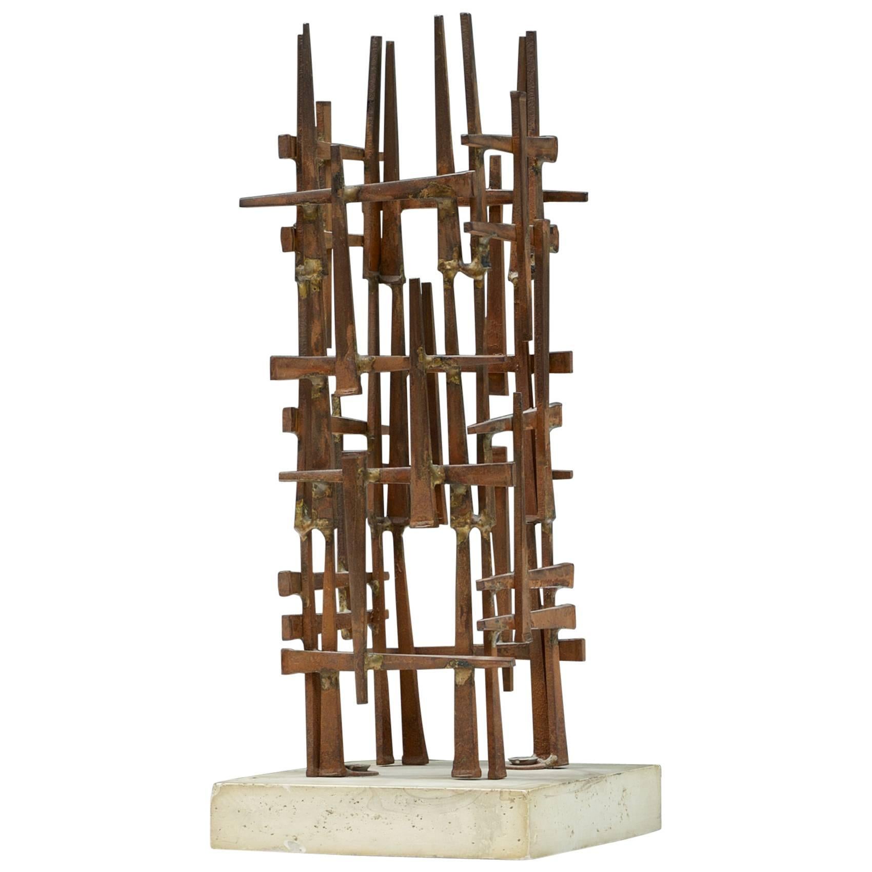 Mid-Century 1960s Spike Tower Table Sculpture