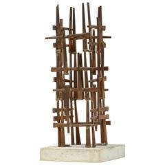 Mid-Century 1960s Spike Tower Table Sculpture