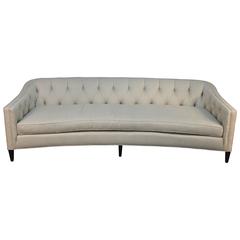 Midcentury Rounded Back Sofa with Button Tufting