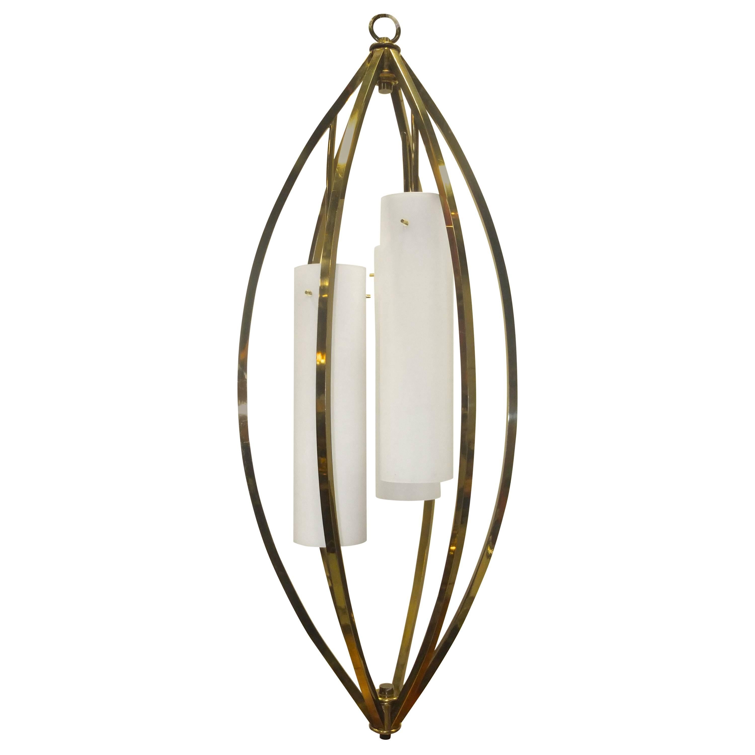 1960s Brass Birdcage Pendant For Sale