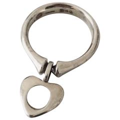 Georg Jensen Sterling Silver Ring with Heart