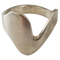 Modern Georg Jensen Sterling Silver Ring #A77B