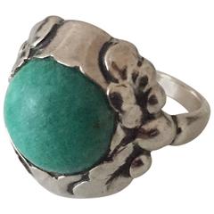 Georg Jensen Sterling Silver Ring with Agate