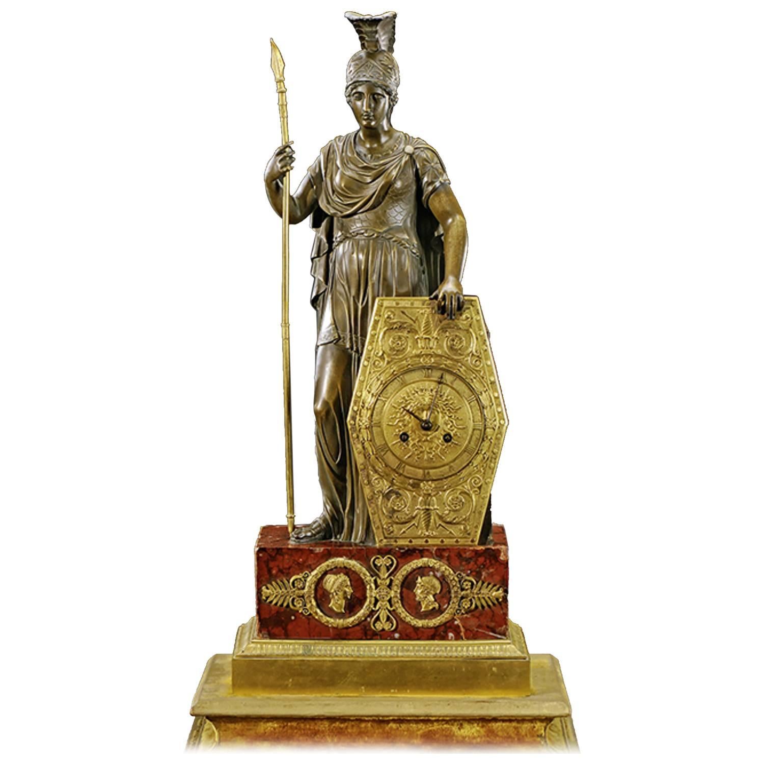 Empire Period Clock,  Athena For Sale