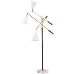 Triennale style Mid century Italian Floor lamp after a model by Arredoluce