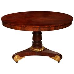 Early 19th Century Mahogany and Parcel Gilt Centre Table