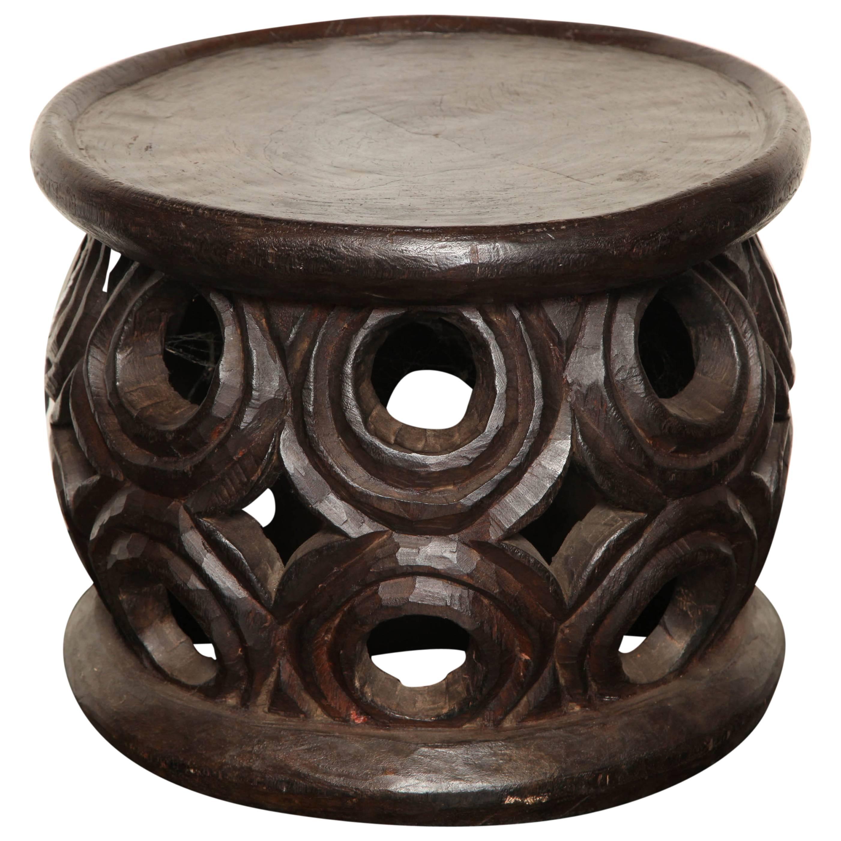 Carved African Stool, Possibly Niger, circa 1940-1950