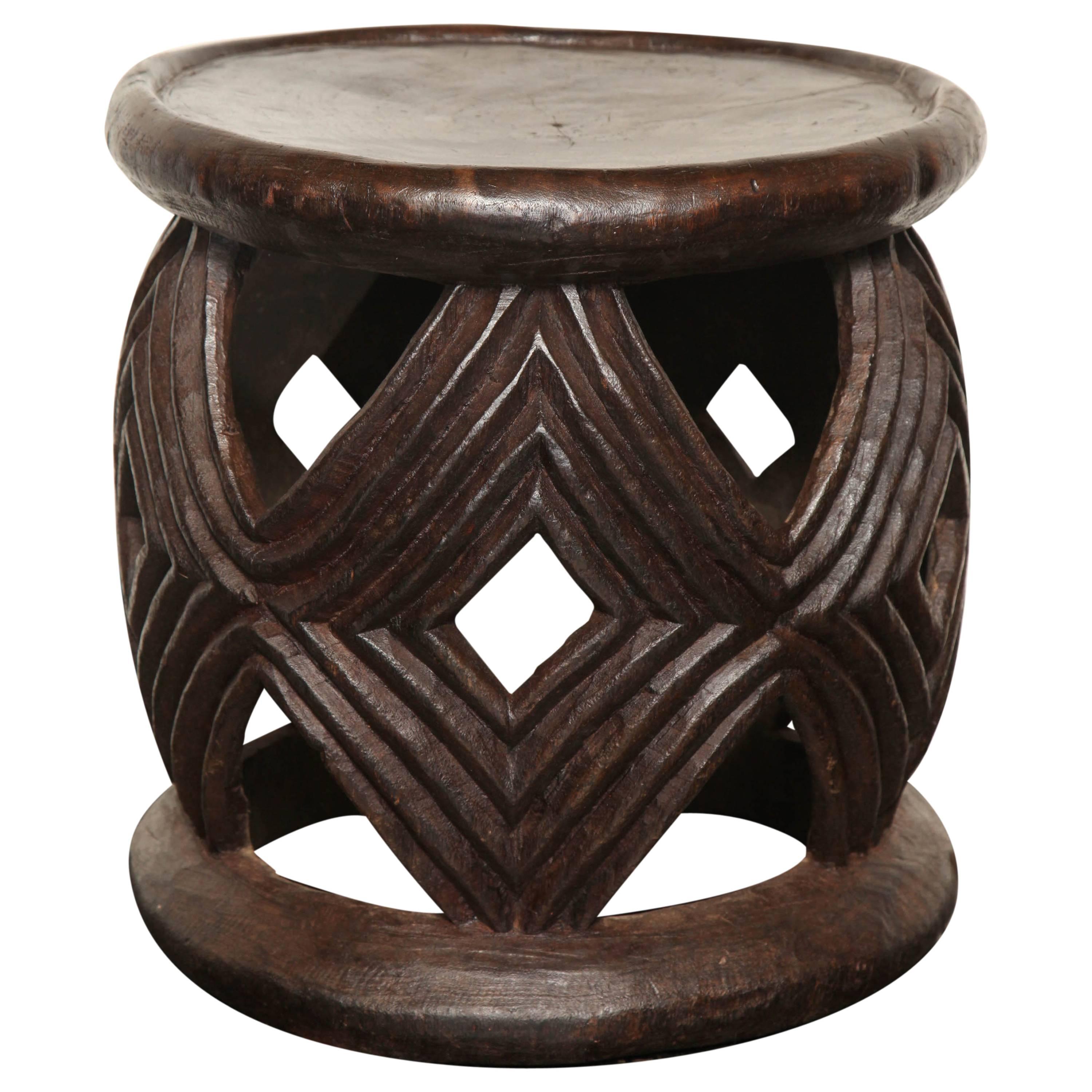 Carved African Stool, Possibly Niger, circa 1940-1950