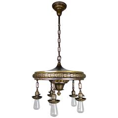 1920s Five-Light Neoclassical Revival Dining Room Fixture