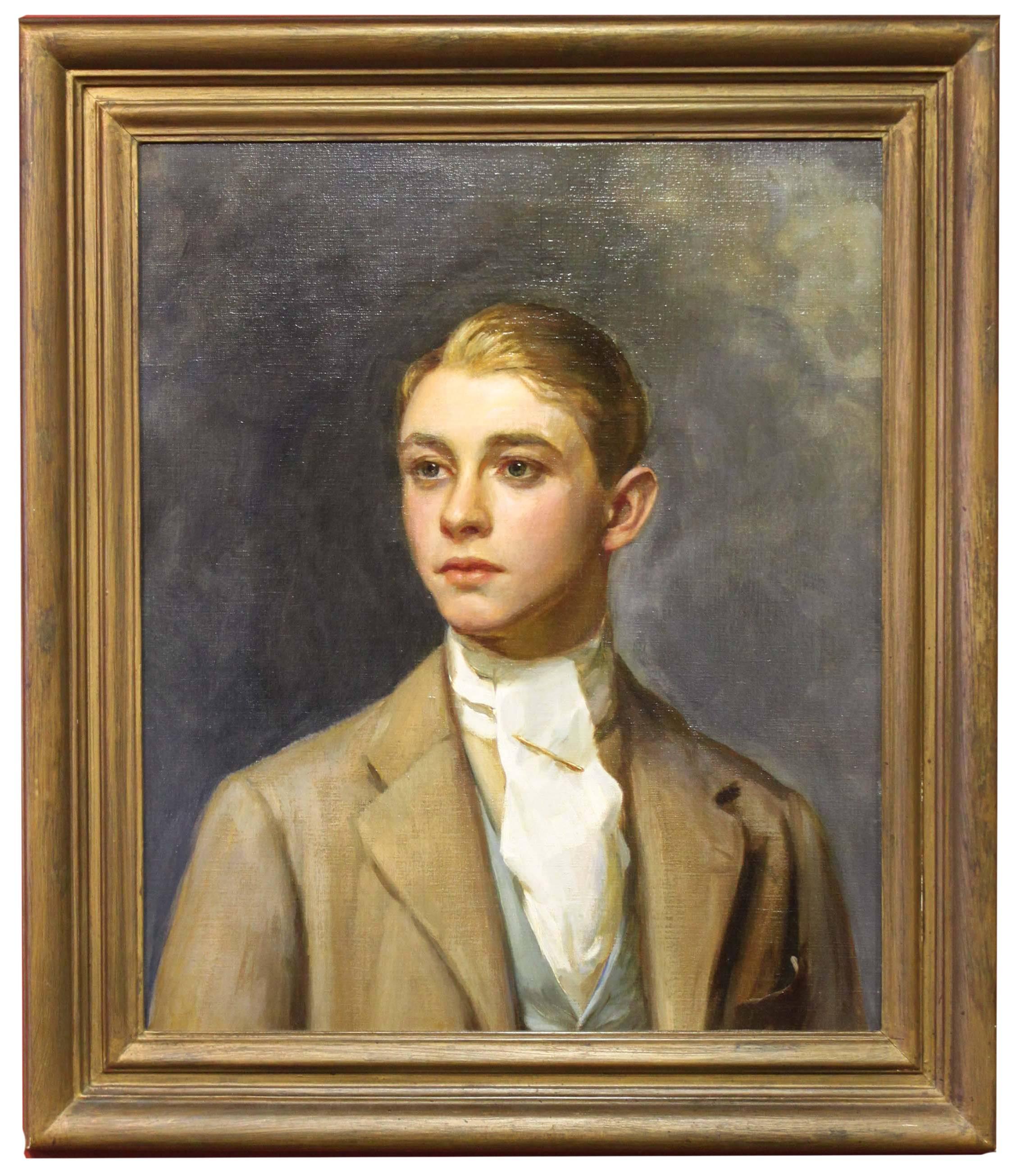 Unknown Portrait Painting - Portrait of a Man, Attributed to Oswald Birley