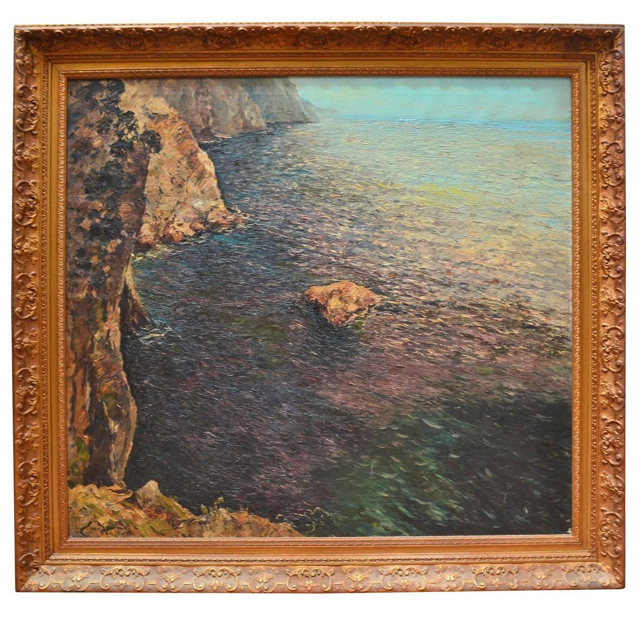 Matteo Sarno Abstract Painting - Isle of Capri