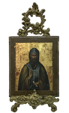 Russian Icon with Stand