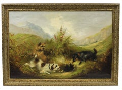 Antique Terriers Rabbiting