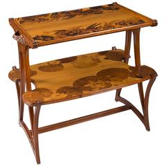 Louis Majorelle French Art Nouveau Wooden Tea Table