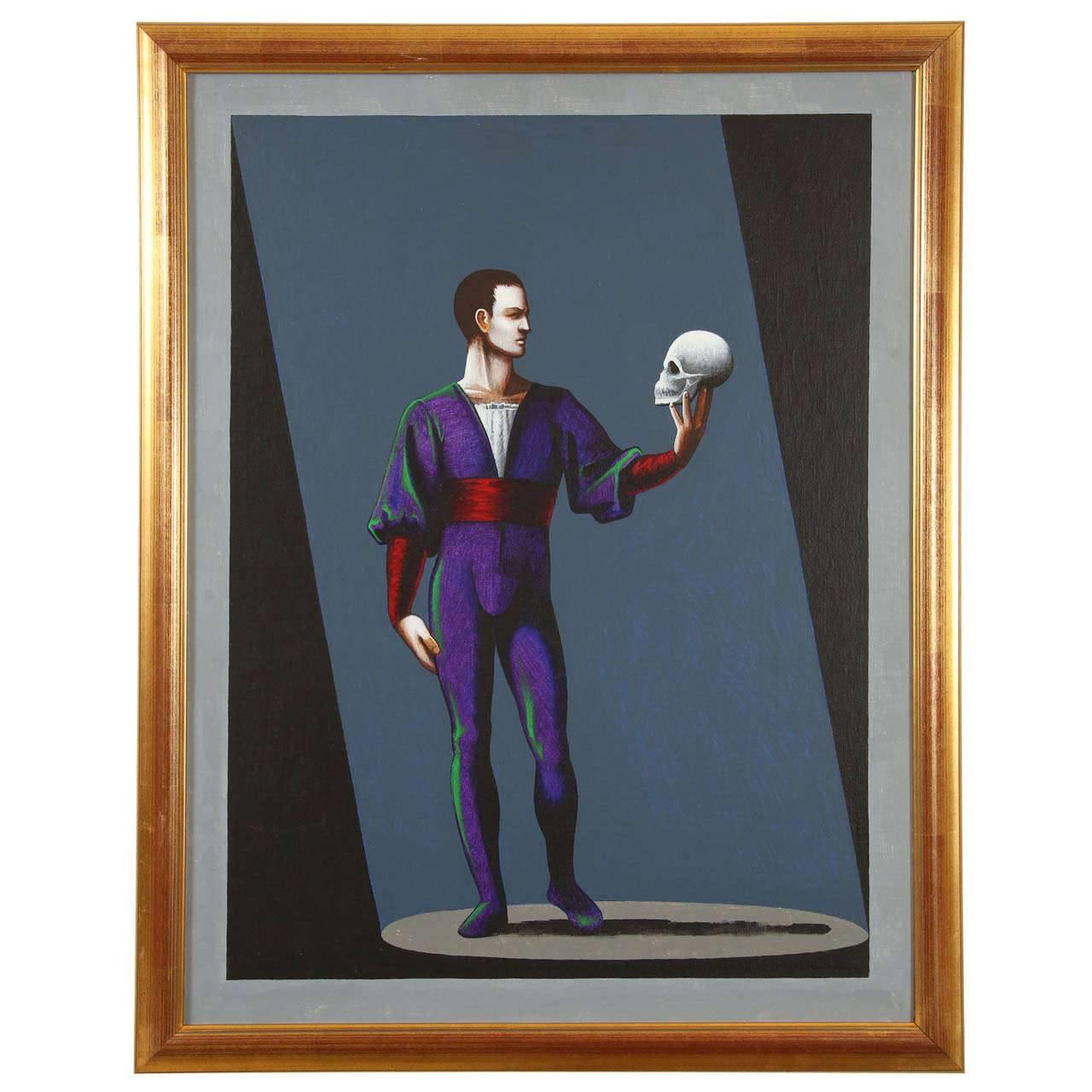 Hamlet - a Preliminary Study for a Painting by Lynn Curlee For Sale